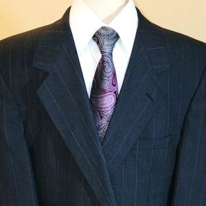 EVAN–PICONE | Gray Pinstripe Suit